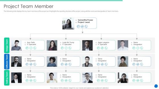 ERP Digital Transformation Journey Project Team Member Icons PDF