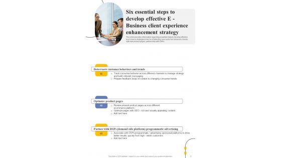 E Business Client Experience Improvement Techniques Playbook Template