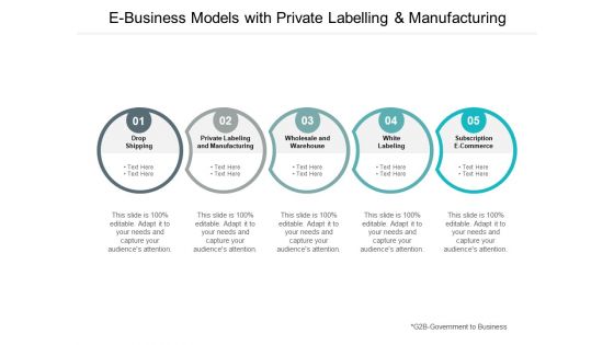 E Business Models With Private Labelling And Manufacturing Ppt Powerpoint Presentation Portfolio Good