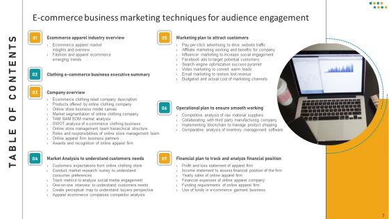 E Commerce Business Marketing Techniques For Audience Engagement Ppt PowerPoint Presentation Complete Deck With Slides