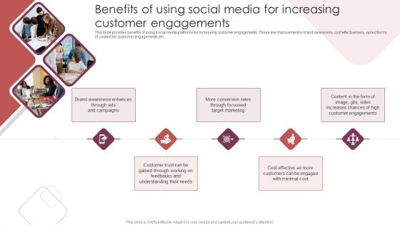 E Commerce Marketing Techniques To Boost Sales Benefits Of Using Social Media For Increasing Customer Engagements Topics PDF