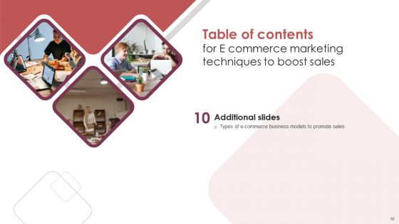 E Commerce Marketing Techniques To Boost Sales Ppt PowerPoint Presentation Complete Deck With Slides