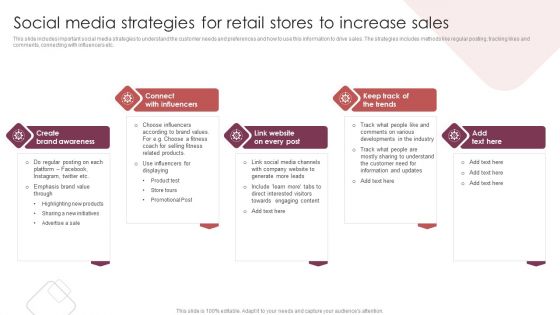E Commerce Marketing Techniques To Boost Sales Social Media Strategies For Retail Stores To Increase Sales Download PDF