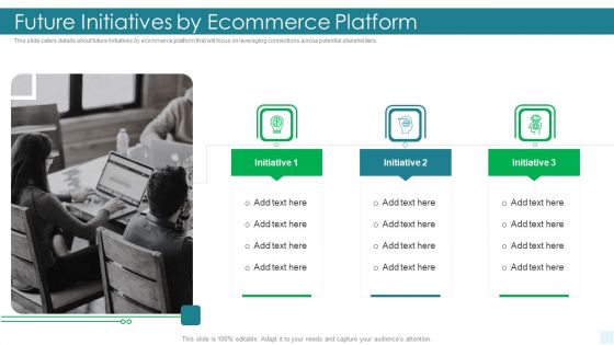 E Commerce Platform Investor Fundraising Elevator Future Initiatives By Ecommerce Platform Demonstration PDF