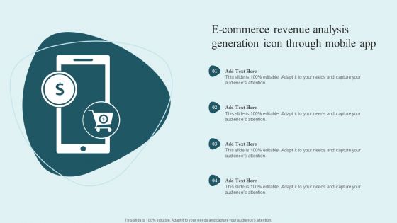 E Commerce Revenue Analysis Generation Icon Through Mobile App Demonstration PDF