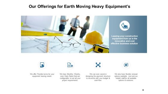 Earth Moving Heavy Equipment For Construction Proposal Template Ppt PowerPoint Presentation Complete Deck With Slides