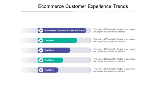 Ecommerce Customer Experience Trends Ppt PowerPoint Presentation Show Graphics Cpb