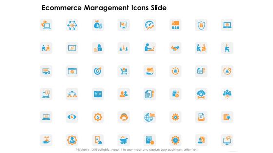 Ecommerce Management Icons Slide Ppt Infographics Gridlines PDF