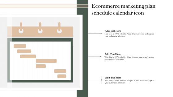 Ecommerce Marketing Plan Schedule Calendar Icon Brochure PDF