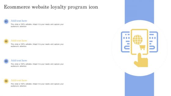 Ecommerce Website Loyalty Program Icon Ppt Slides Inspiration PDF