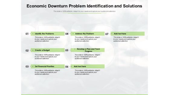 Economic Downturn Problem Identification And Solutions Ppt PowerPoint Presentation Slides Template PDF