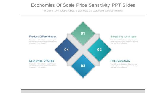 Economies Of Scale Price Sensitivity Ppt Slides