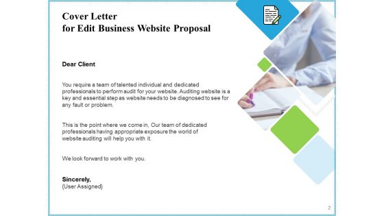 Edit Business Website Proposal Ppt PowerPoint Presentation Complete Deck With Slides