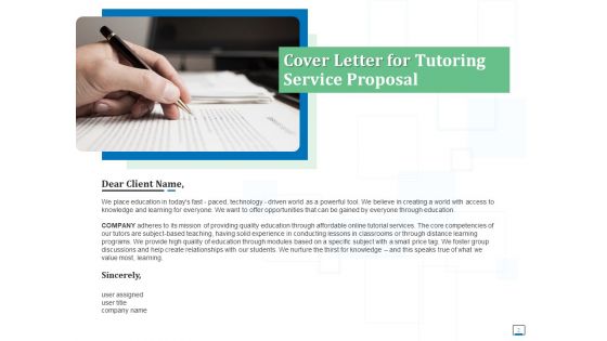 Educational Tuition As A Service Proposal Template Ppt PowerPoint Presentation Complete Deck With Slides