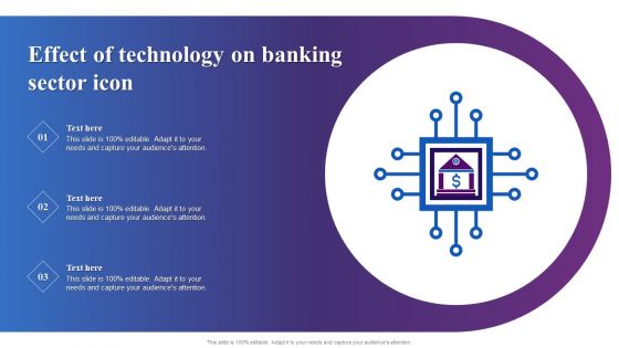 Effect Of Technology On Banking Sector Icon Ppt Model Images PDF