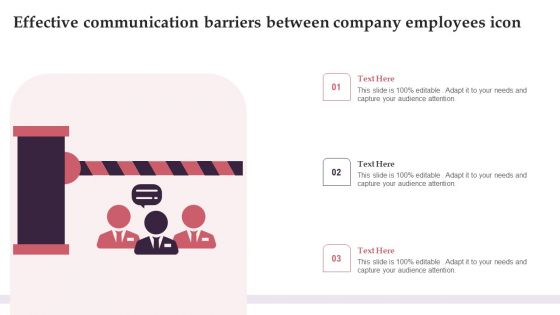 Effective Communication Barriers Between Company Employees Icon Download PDF