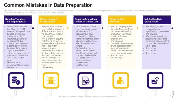 Effective Data Arrangement For Data Accessibility And Processing Readiness Common Mistakes In Data Preparation Formats PDF