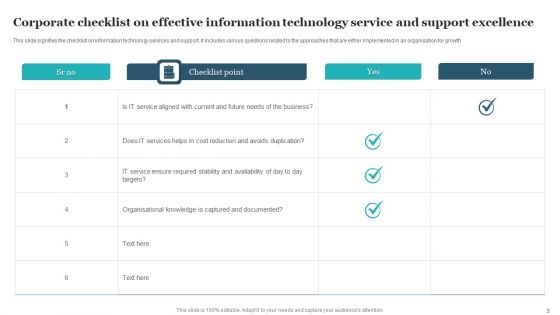 Effective Information Technology Service Excellence Ppt PowerPoint Presentation Complete Deck With Slides