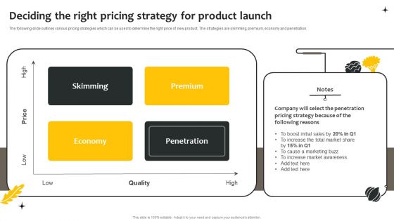 Effective Online And Offline Promotional Deciding The Right Pricing Strategy For Product Brochure PDF