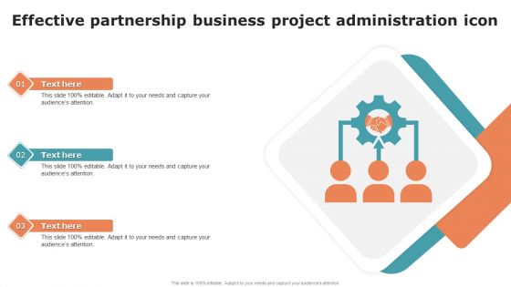 Effective Partnership Business Project Administration Icon Template PDF