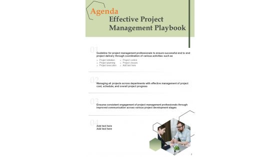 Effective Project Management Playbook Template