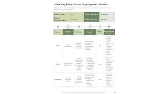 Effective Project Management Playbook Template