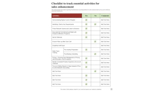 Effective Selling Techniques Playbook For Sales Representative Template