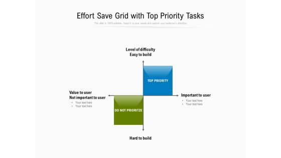 Effort Save Grid With Top Priority Tasks Ppt PowerPoint Presentation File Graphics PDF
