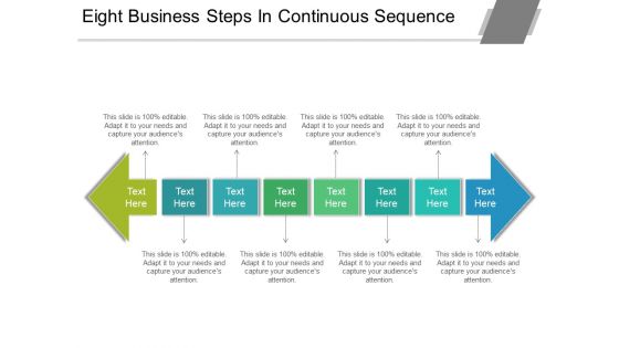 Eight Business Steps In Continuous Sequence Ppt PowerPoint Presentation Outline Slides