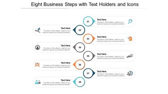 Eight Business Steps With Text Holders And Icons Ppt PowerPoint Presentation Inspiration Backgrounds