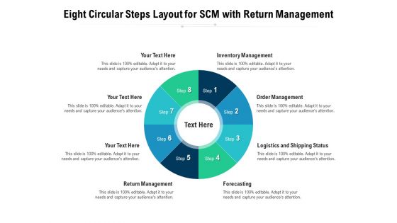Eight Circular Steps Layout For SCM With Return Management Ppt PowerPoint Presentation File Portfolio PDF Eight Circular Steps Layout For SCM With Return Management Ppt PowerPoint Presentation File Portfolio PDF