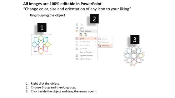 Eight Petals Circular Infographic Diagram Powerpoint Template