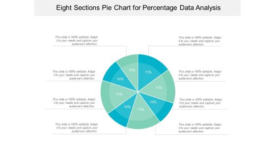 Eight Sections Pie Chart For Percentage Data Analysis Ppt PowerPoint Presentation Styles Icons