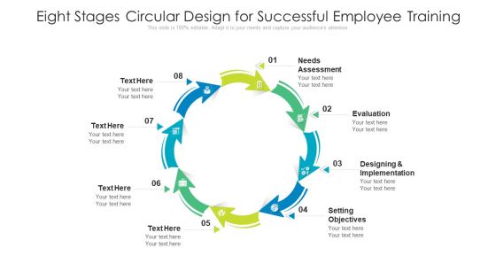 Eight Stages Circular Design For Successful Employee Training Ppt PowerPoint Presentation File Gridlines PDF