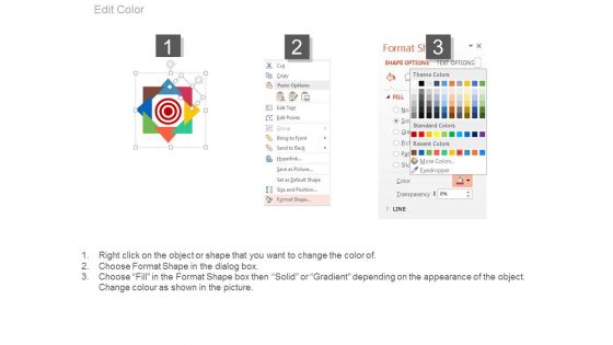 Eight Steps Goal Achievement Chart Powerpoint Slides