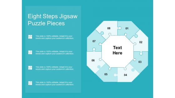 Eight Steps Jigsaw Puzzle Pieces Ppt PowerPoint Presentation Styles Diagrams
