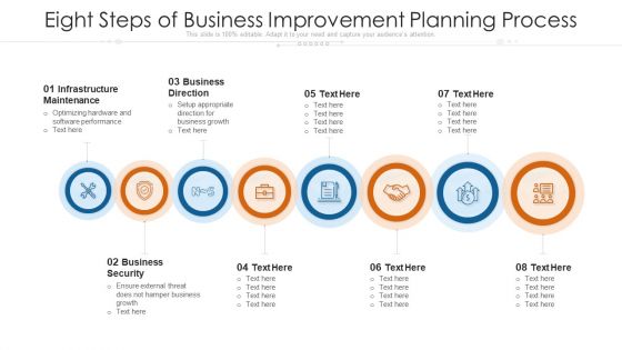 Eight Steps Of Business Improvement Planning Process Ppt PowerPoint Presentation File Visual Aids PDF Eight Steps Of Business Improvement Planning Process Ppt PowerPoint Presentation File Visual Aids PDF