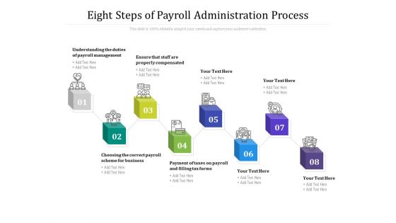 Eight Steps Of Payroll Administration Process Ppt PowerPoint Presentation Inspiration PDF