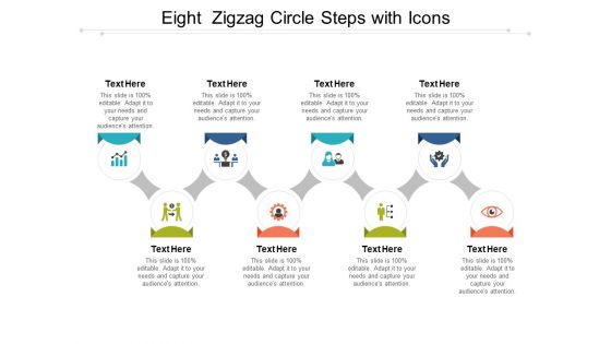Eight Zigzag Circle Steps With Icons Ppt PowerPoint Presentation Gallery Vector