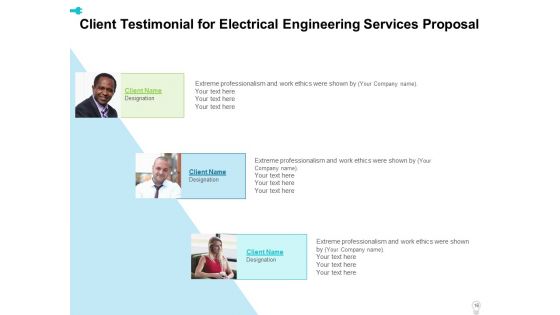 Electrical Engineering Services Proposal Ppt PowerPoint Presentation Complete Deck With Slides