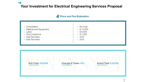 Electrical Engineering Services Proposal Ppt PowerPoint Presentation Complete Deck With Slides
