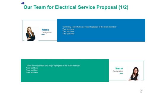 Electrical Service Proposal Template Ppt PowerPoint Presentation Complete Deck With Slides
