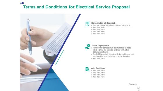 Electrical Service Proposal Template Ppt PowerPoint Presentation Complete Deck With Slides