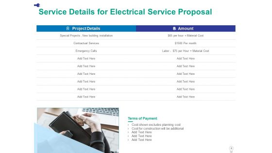 Electrical Service Proposal Template Ppt PowerPoint Presentation Complete Deck With Slides