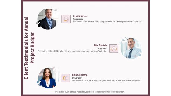 Elements Client Testimonials For Annual Project Budget Ppt Outline Mockup PDF Elements Client Testimonials For Annual Project Budget Ppt Outline Mockup PDF
