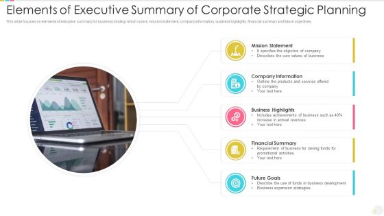Elements Of Executive Summary Of Corporate Strategic Planning Sample PDF Elements Of Executive Summary Of Corporate Strategic Planning Sample PDF
