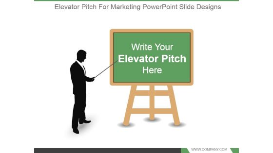 Elevator Pitch For Marketing Powerpoint Slide Designs