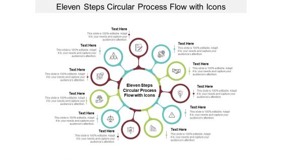 Eleven Steps Circular Process Flow With Icons Ppt PowerPoint Presentation Styles Gridlines