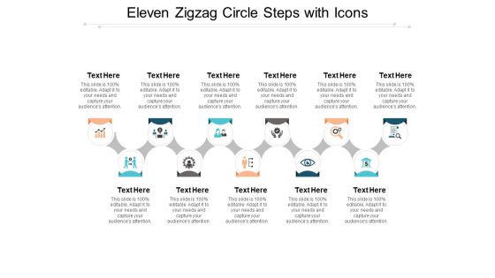 Eleven Zigzag Circle Steps With Icons Ppt PowerPoint Presentation Icon Clipart Images
