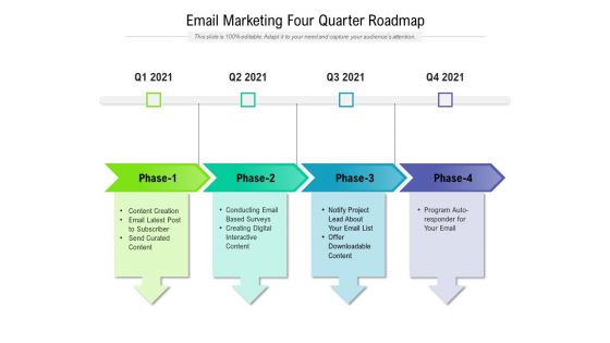 Email Marketing Four Quarter Roadmap Template